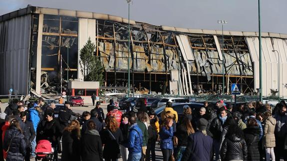 La planta de Campofrío, tras el incendio.