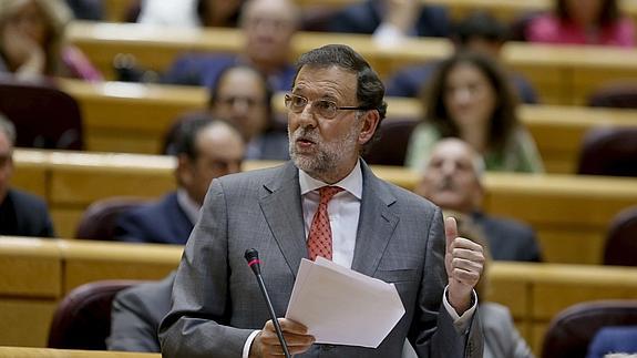Rajoy, en el Senado. 