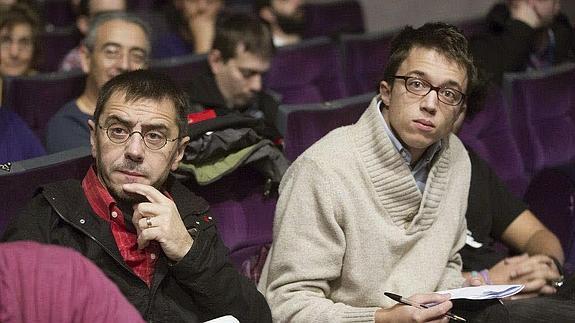 Juan Carlos Monedero e Íñigo Errejón. 