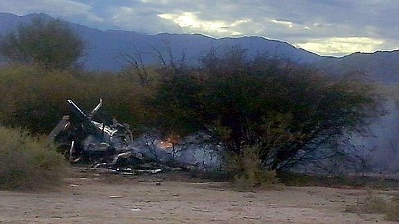 Uno de los helicópteros siniestrados en Argentina. 