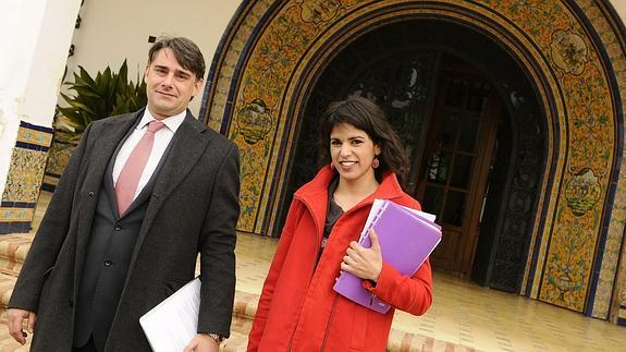 Teresa Rodríguez y Juan Moreno Yagüe, en una imagen de archivo.