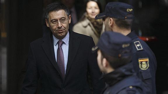 Bartomeu sale de la Audiencia Nacional. 