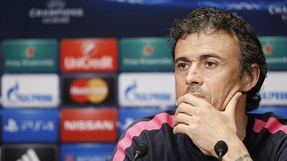 Luis Enrique en rueda de prensa. 