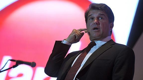 Joan Laporta, durante su etapa como presidente del Barcelona. 