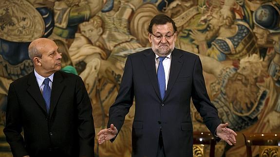 José Ignacio Wert, junto a Mariano Rajoy.