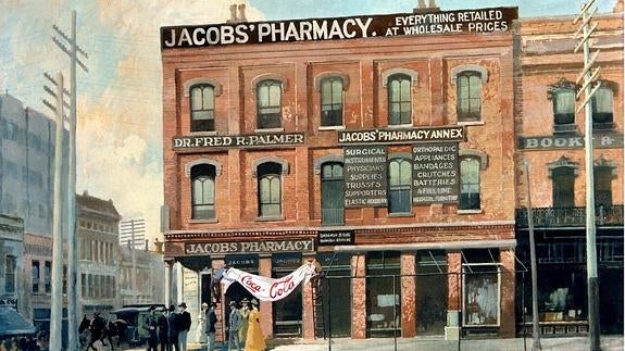 Farmacia Jacob, en Atlanta, el primer establecimiento del mundo que vendió Coca-Cola.