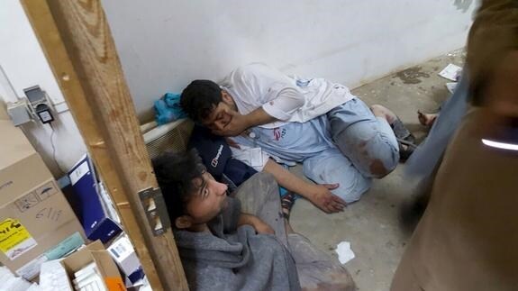 Dos heridos en el hospital de MSF atacado. 