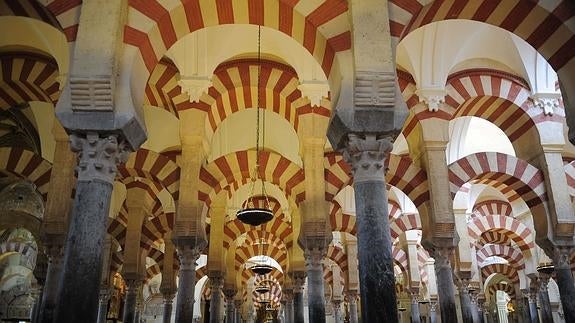 Vista interior de la Mezquita de Córdoba. 