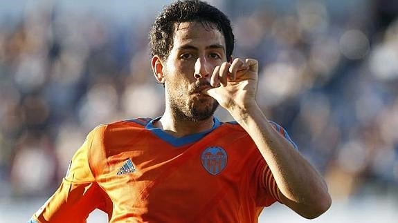 Dani Parejo celebra su gol ante el Celta. 