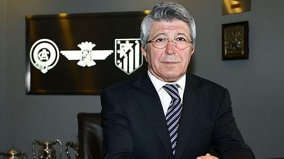 Enrique Cerezo, presidente del Atlético. 