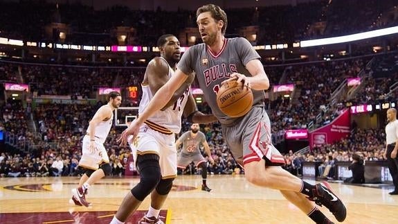 Pau Gasol, en una jugada del partido. 
