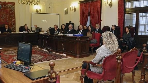 Sala de la Audiencia Provincial de León donde se celebra el juicio.