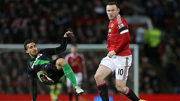 Rooney, durante un partido del Manchester Unietd. 