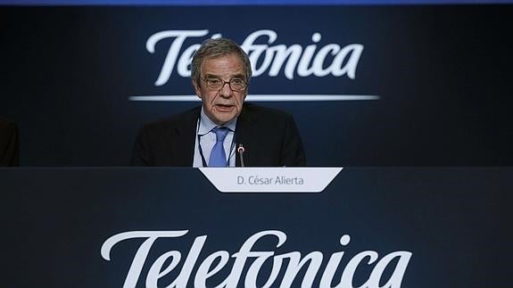 El presidente de Telefónica, César Alierta.