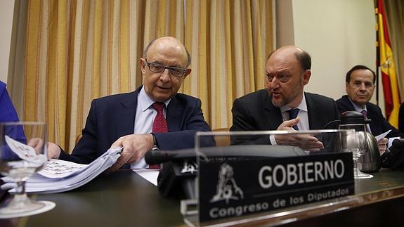 Cristóbal Montoro, durante su comparecencia. 