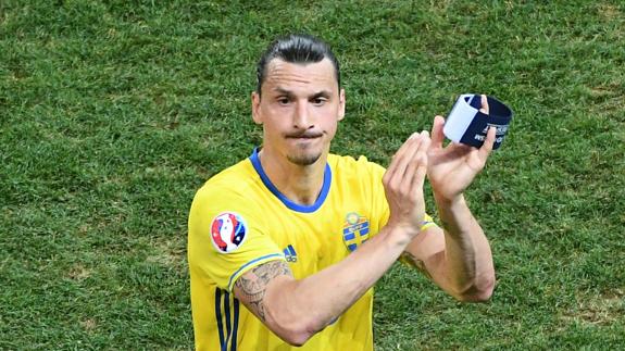 Zlatan Ibrahimovic, en su último partido con Suecia. 