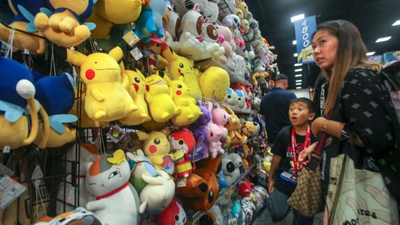 Muñecos de Pikachu en la Comic-Con.