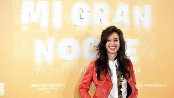 Marta Guerras en la presentación del último trabajo en el que ha coincidido con Hugo SIlva.