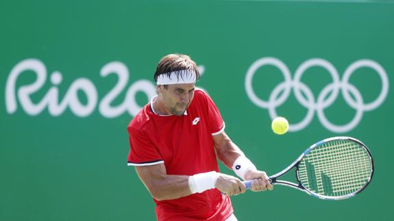 David Ferrer, en un partido de Río 2016.