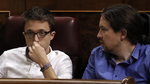 Íñigo Errejón y Pablo Iglesias. 