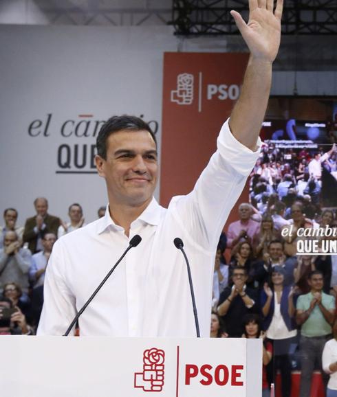 Pedro Sánchez, en un mitin antes de las elecciones de diciembre. 