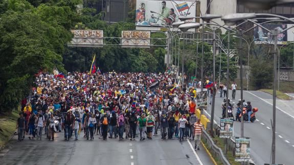 Protestas contra el Gobierno venezolano.