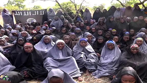 Algunas de las niñas secuestradas en 2014 por Boko Haram. 
