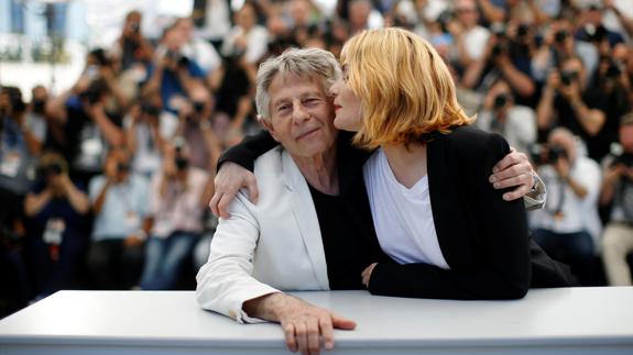 Roman Polanski, junto a Emmanuelle Seigner.