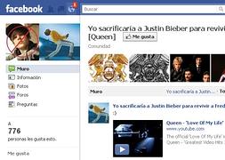 Piden cambiar a Freddie Mercury por Justin Bieber en Facebook