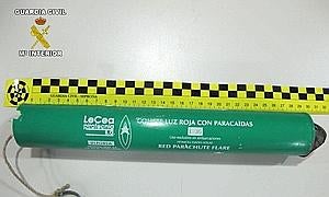 El cohete que produjo el incendio.