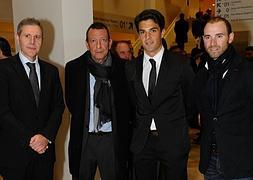 Juan de Dios Martínez, Antonio Gil, Miguel Ángel López y Alejandro Valverde, ayer, en el Auditorio. :: Javier Carrión/AGM