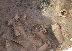 Algunos de los restos arqueológicos hallados en Cartagena. :: J. M. Rodríguez/AGM