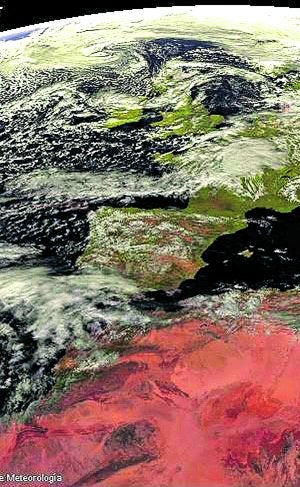 Imagen tomada por el satélite Meteosat.
:: EFE