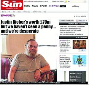 El abuelo de Justin Bieber, sin dinero y totalmente olvidado por su nieto