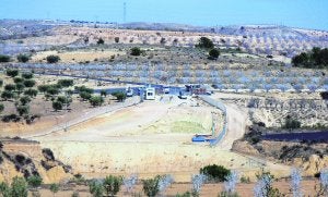 Imagen tomada el jueves pasado de las obras de construcción de la planta de reciclaje. ::                             J. L. P.