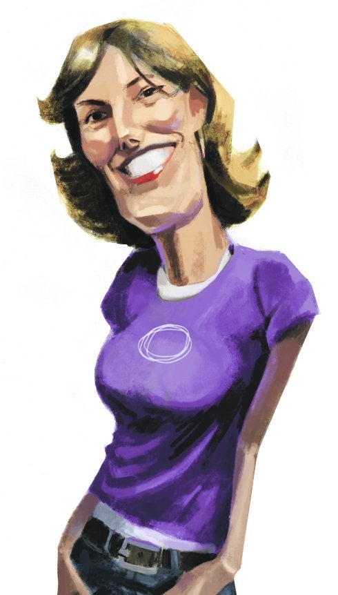 Una guerrera de gesto sonriente