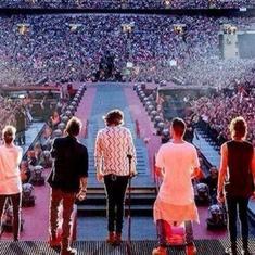 One Direction en el escenario del Wembley Arena.