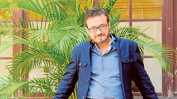 El compositor jumillano Roque Baños, ayer, en la Ucam. 