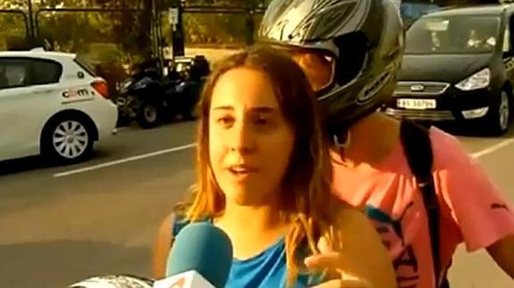 En la imagen, la testigo del accidente.