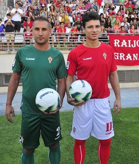 José Martínez y Rubén Sánchez, en su presentación con el Murcia. 