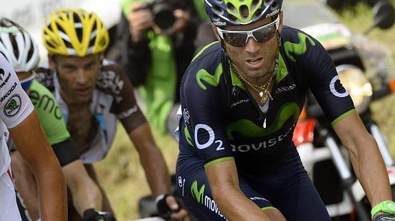 Valverde, en una de las etapas de este Tour. 