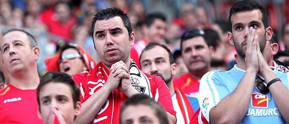 Aficionados del Murcia, en un partido ante Las Palmas.