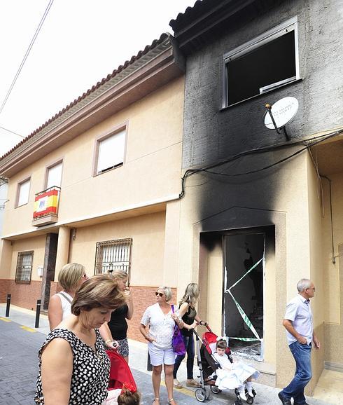 Imagen de la vivienda incendiada en Barqueros.