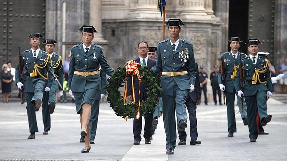 Un momento del acto celebrado este viernes en la Plaza Cardenal Belluga.