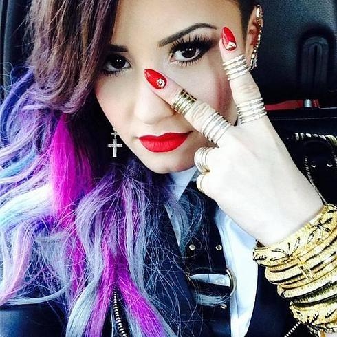 Demi Lovato en una foto de su perfil de Instagram. 