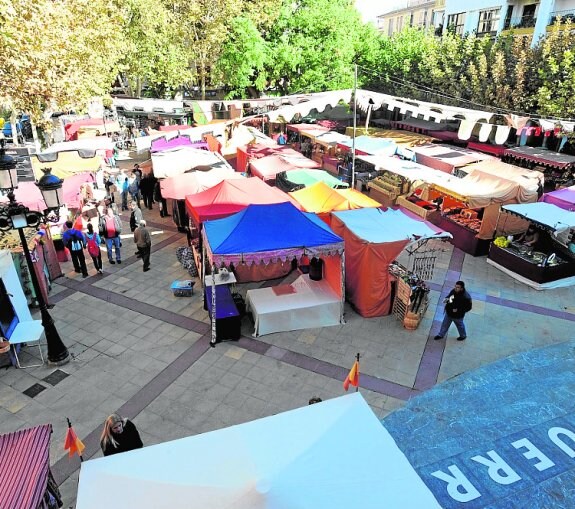 El mercado medieval, en la plaza de Calderón en 2013. 