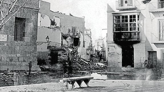 
Edificios destruidos por la artillería.
