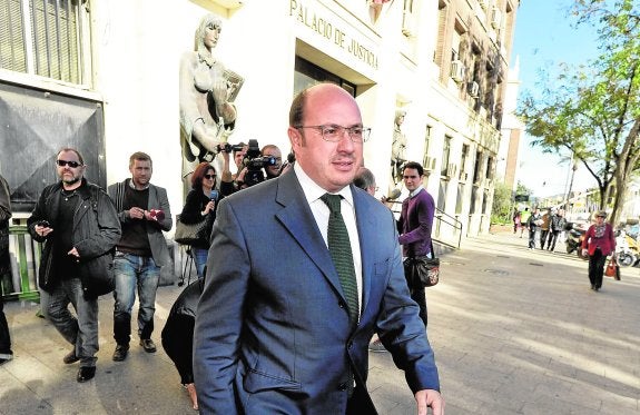 Sánchez, después de una comparecencia en el TSJ el pasado diciembre. 