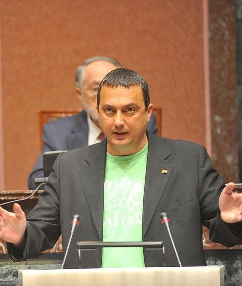 José Antonio Pujante, en la Asamblea Regional. 