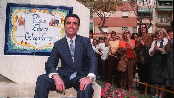 Ortega Cano, durante la inauguración de la plaza.